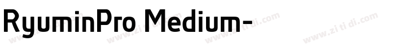 RyuminPro Medium字体转换